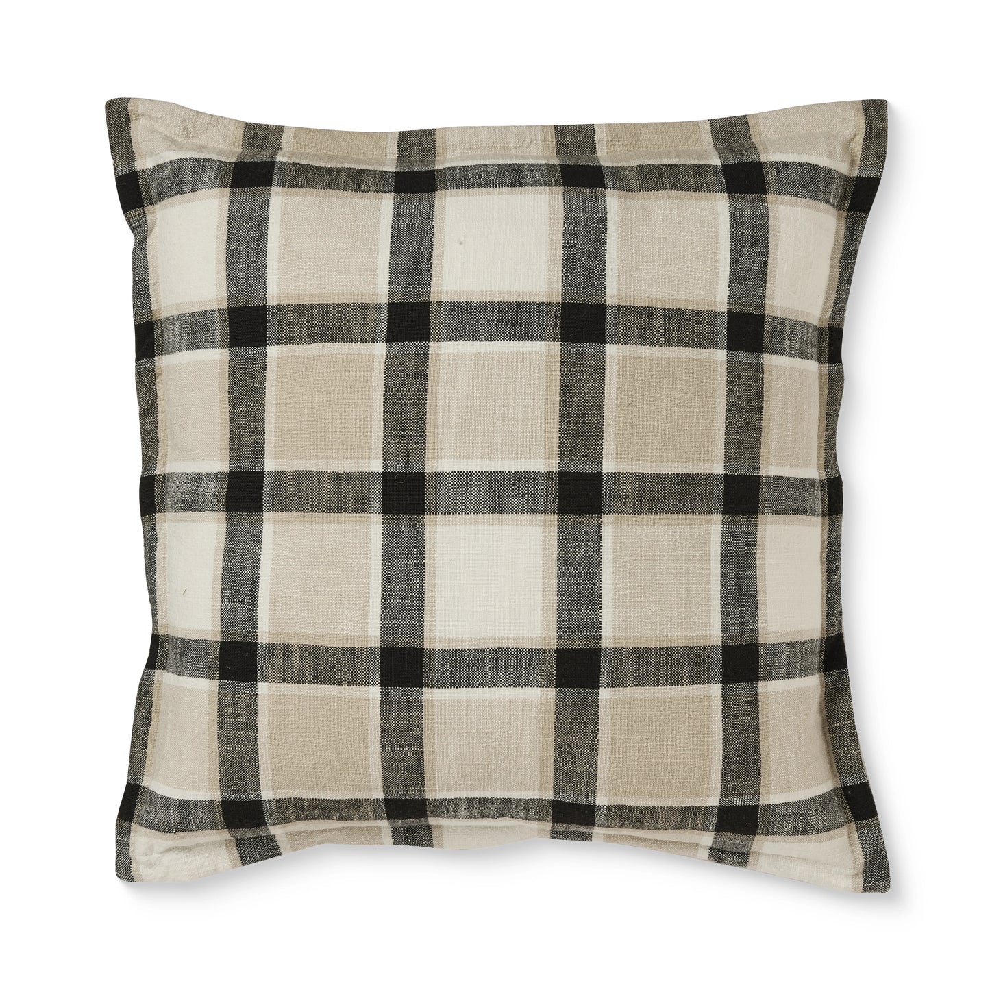 Keaton Black Slub Cushion
