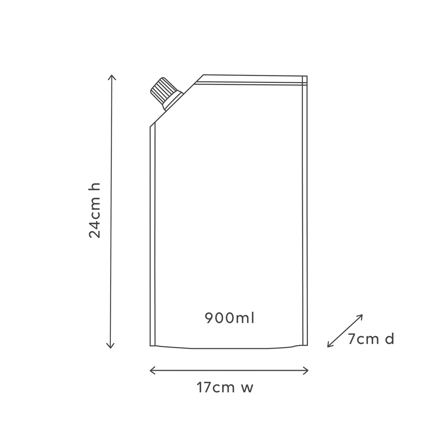 al.ive 900ml Kitchen Bench Spray Refill - Lemon & Pomegranate