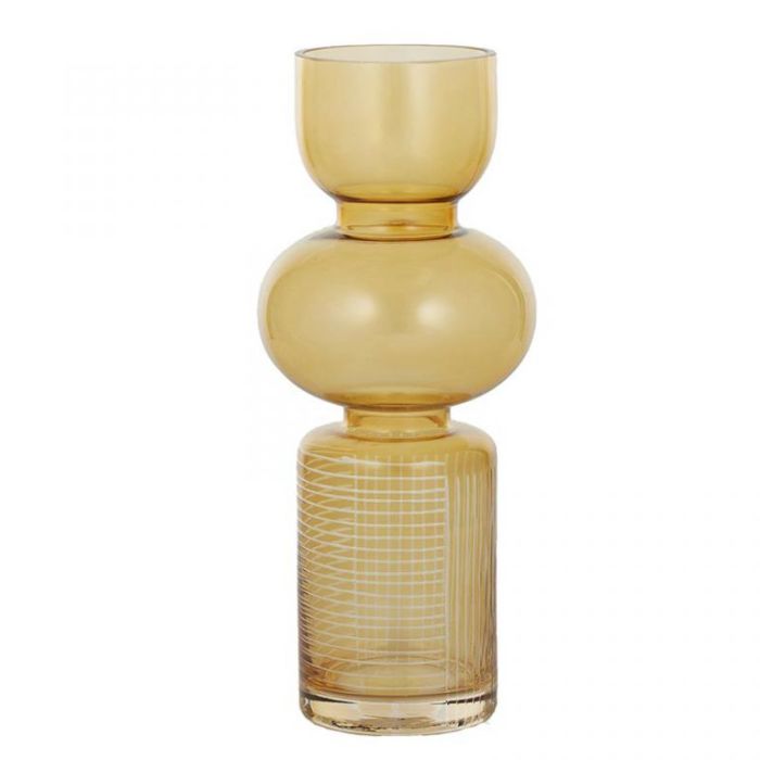 Matar Glass Vase Amber 30cm High