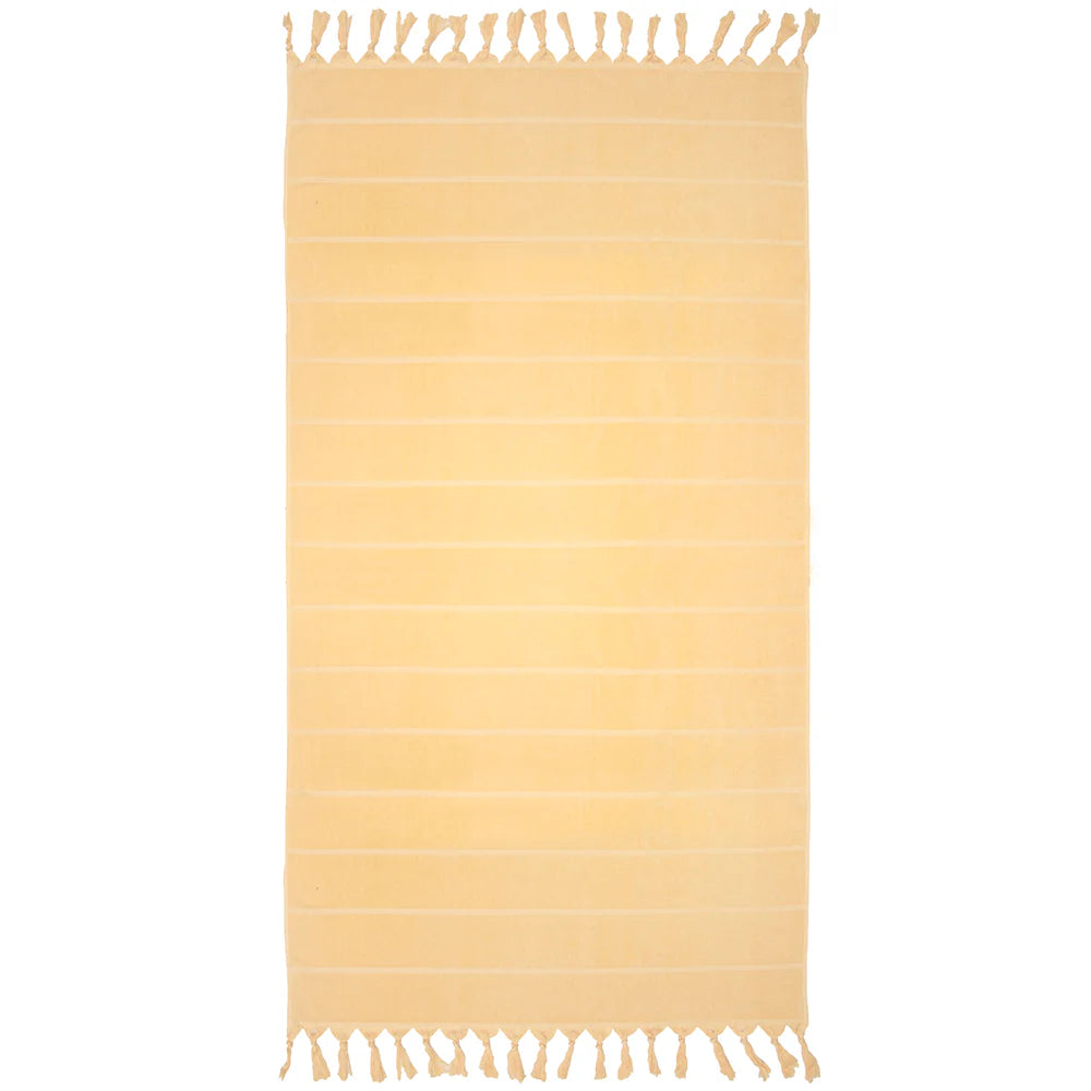 Santorini Beach Towel Custard
