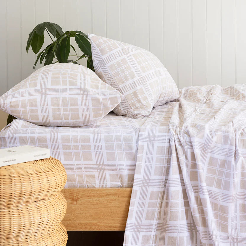 Enid Flannelette Sheet Set
