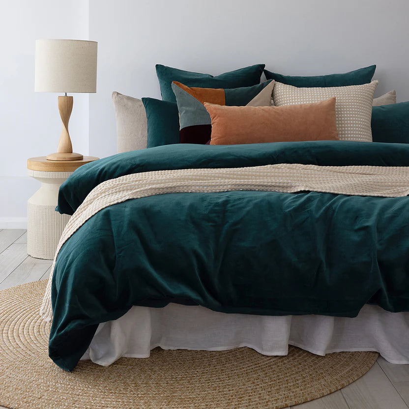 Emerson Quilt Cover Set Teal