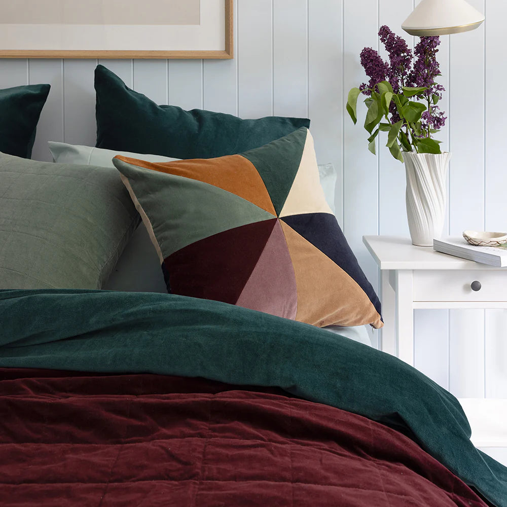 Emerson Quilt Cover Set Teal