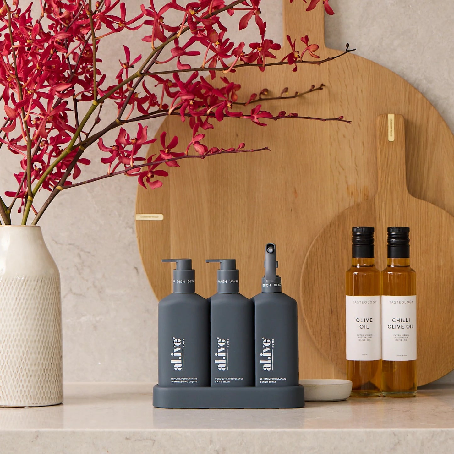 al.ive kitchen trio Midnight Blue - Lemon & Pomegranate + Coconut & Wild Orange