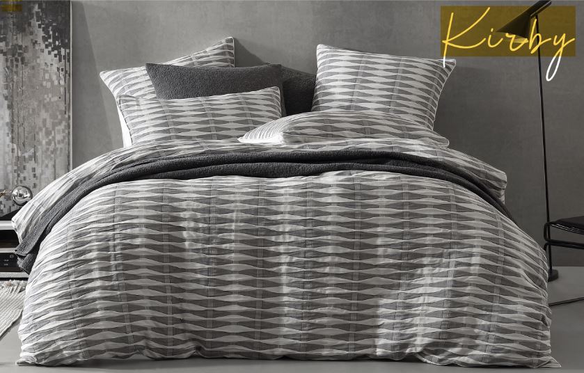 Kirby Quilt Cover Set Charcoal