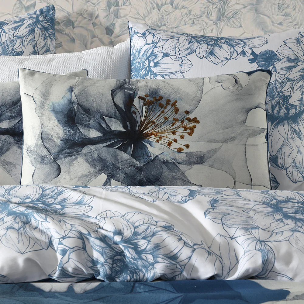 Belle Steel Quilt Cover Set