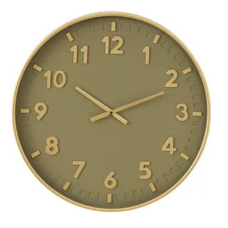McKay Metal Clock Gold/Green 60cm