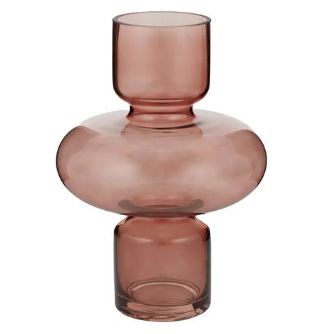 Marte Glass Vase Nutmeg 28cm High
