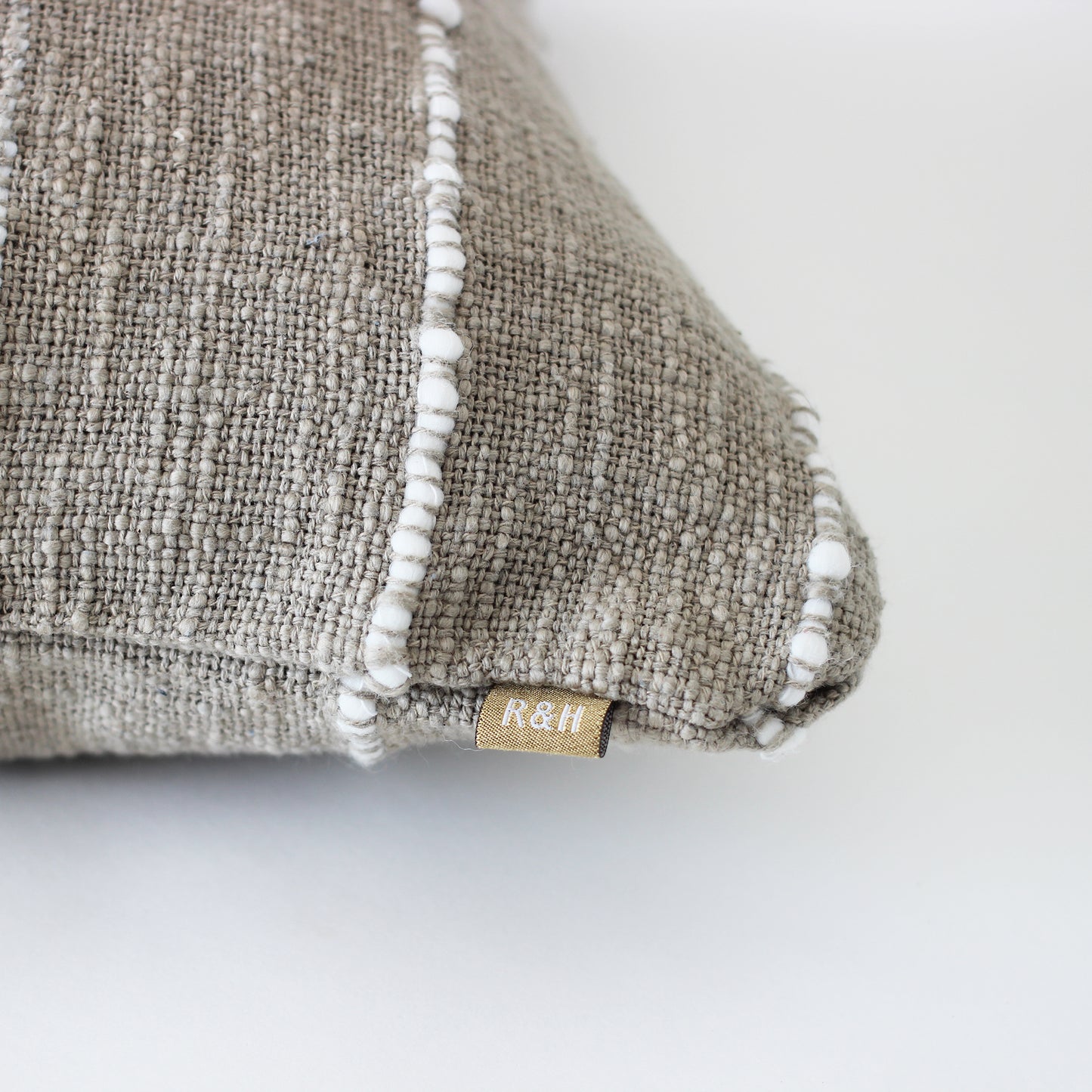 Striped Slub Cushion 50x50 Taupe
