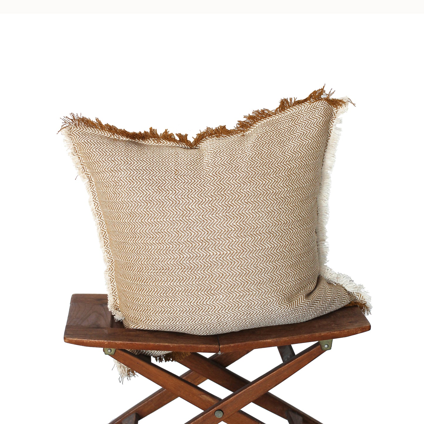 Heavy Herringbone Cushion 60x60 Golden Yellow