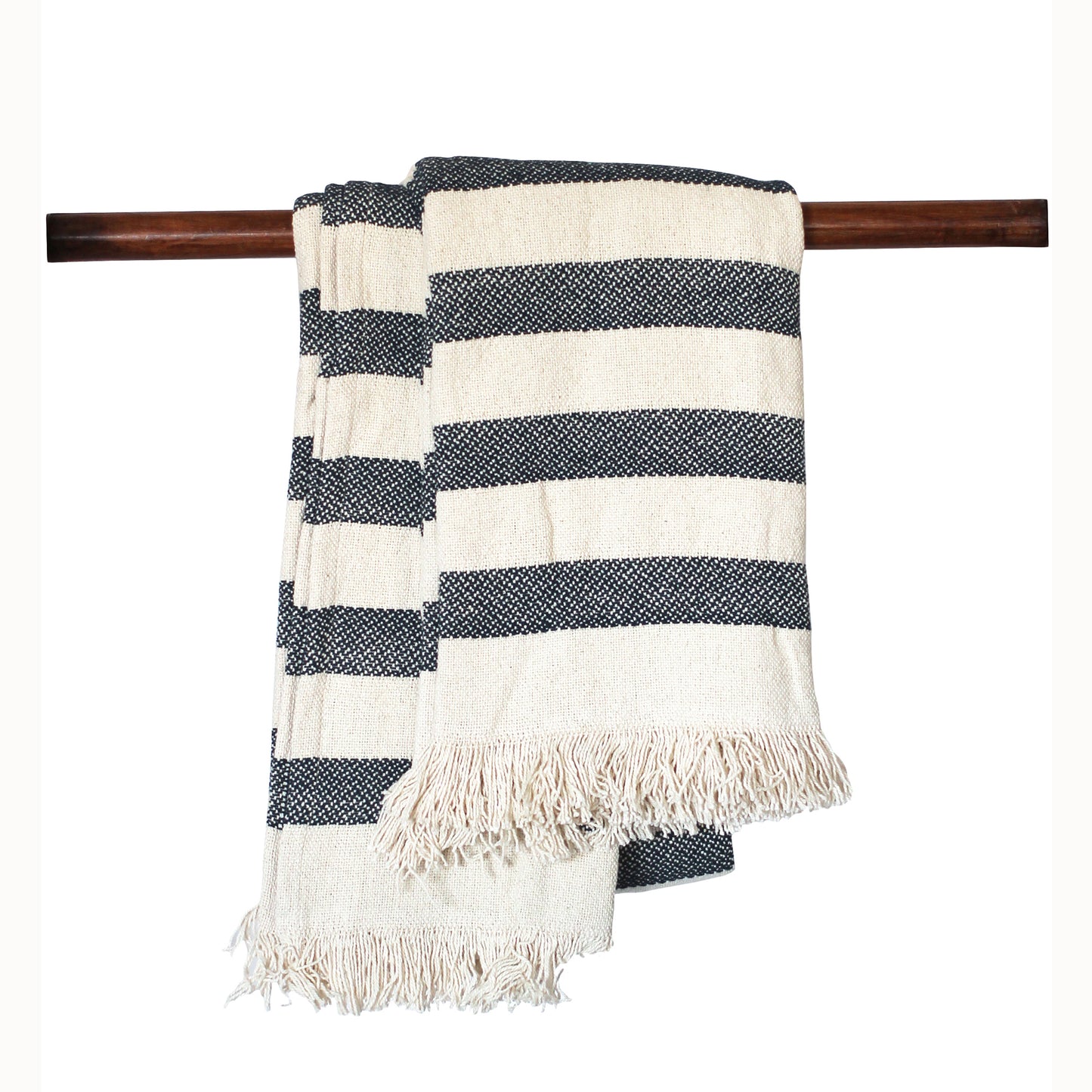 Wide Stripe Throw Dark Slate 130x170