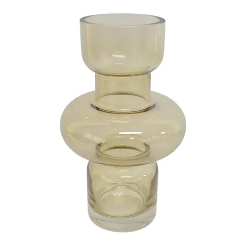 Marte Glass Vase Amber 20cm High