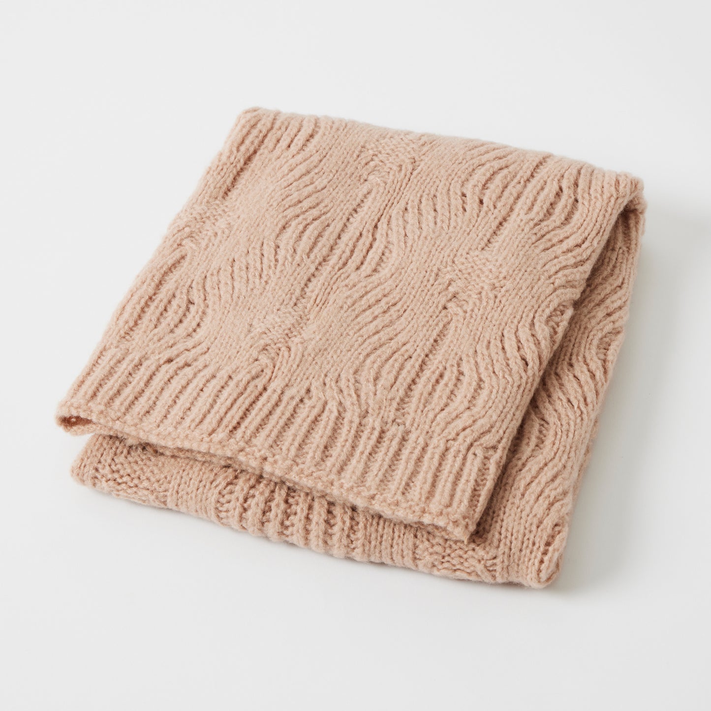 Florence Wool Blend Throw DUSTY PINK