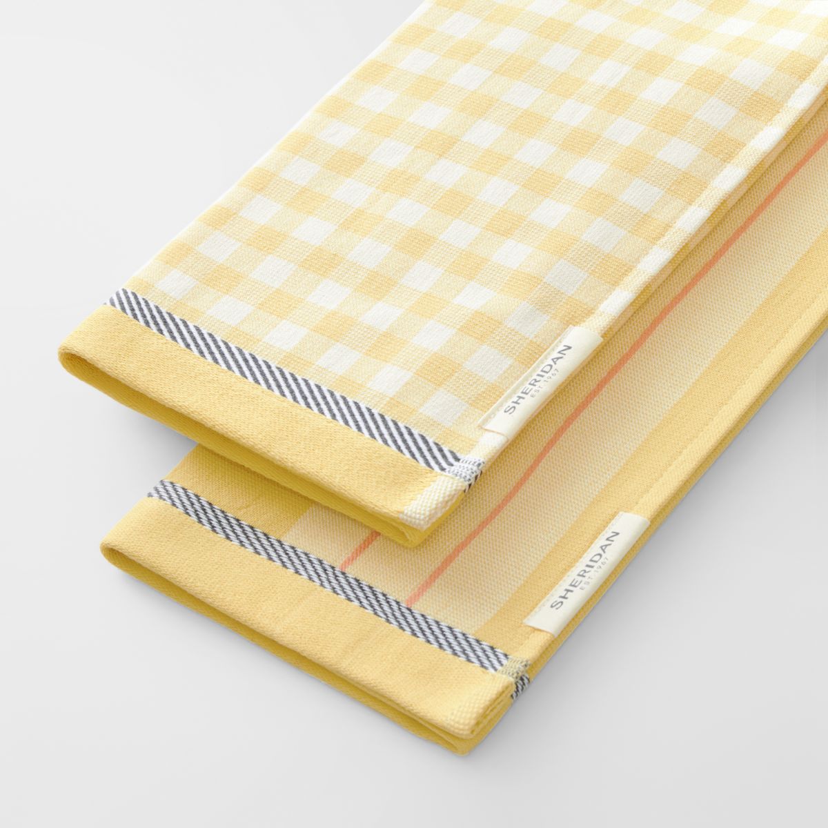 Sheridan Esta Tea Towel Two Pack Honey Gold