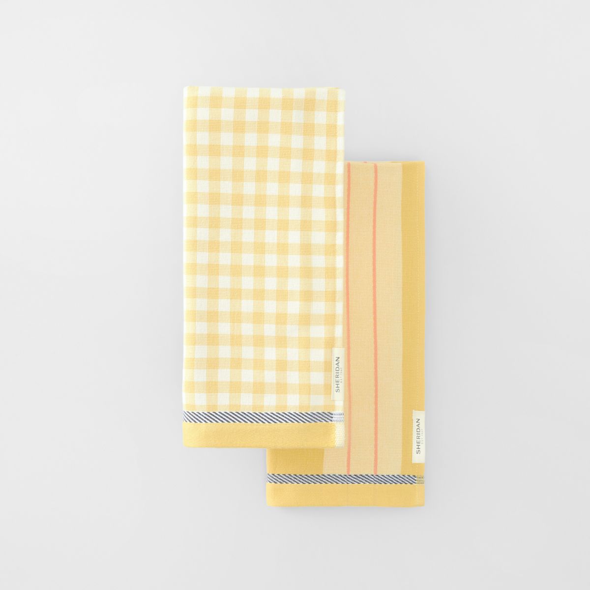 Sheridan Esta Tea Towel Two Pack Honey Gold