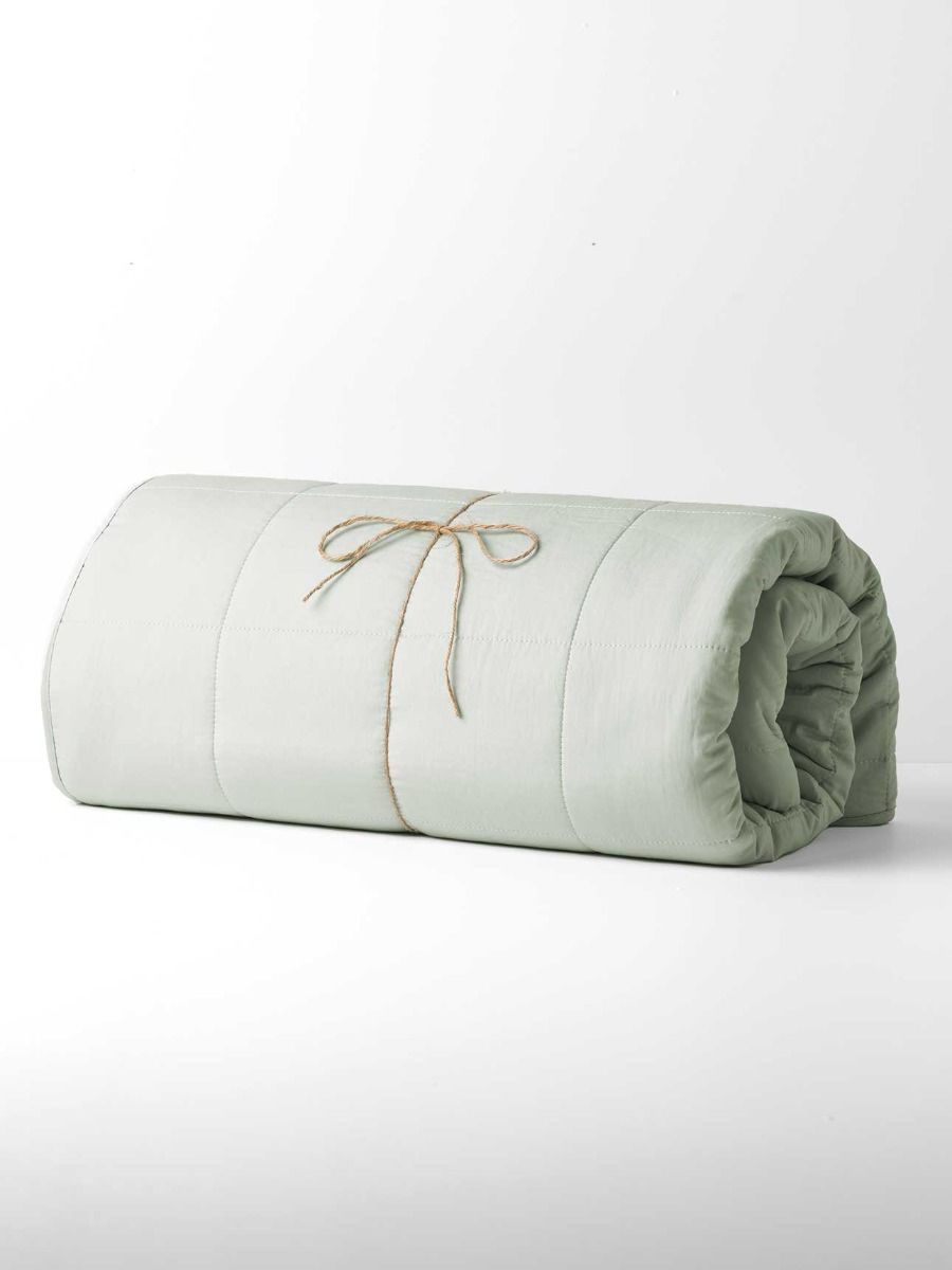 Halo Organic Coverlet Peppermint