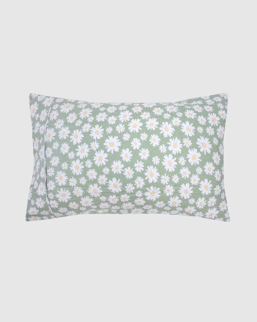 Daisy Flannelette Sheet Set -Sage Single