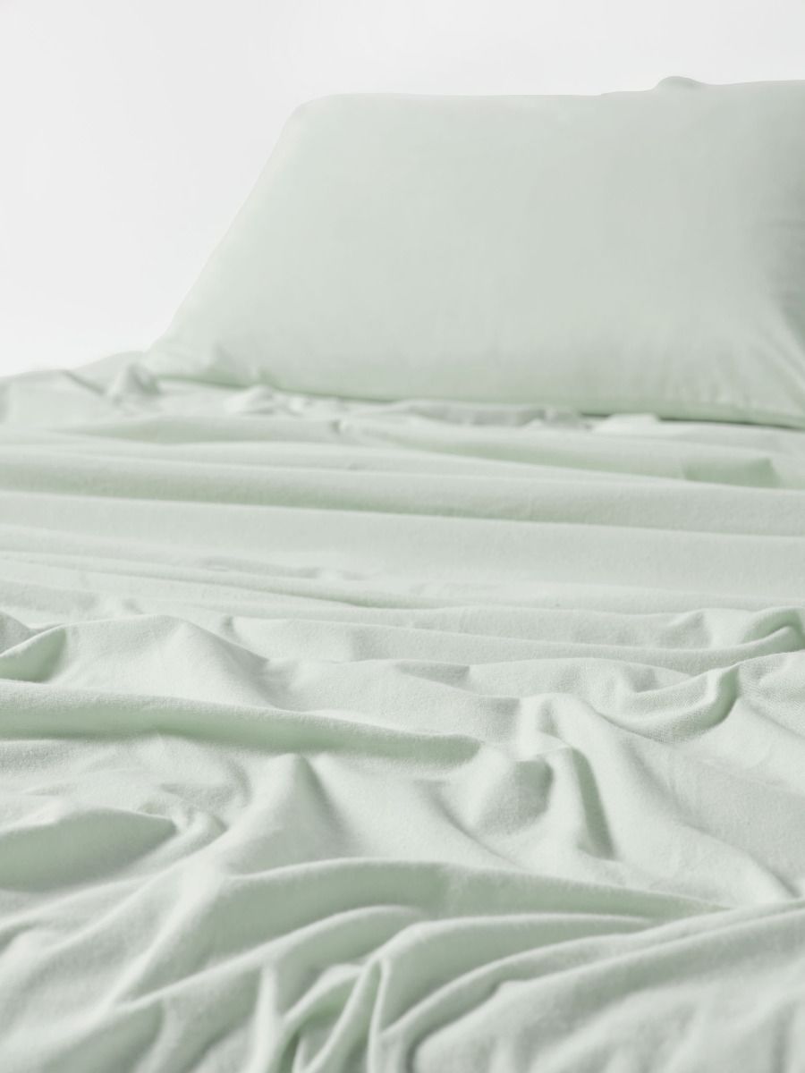 Flannelette Mist Plain-Dyed Sheet Set