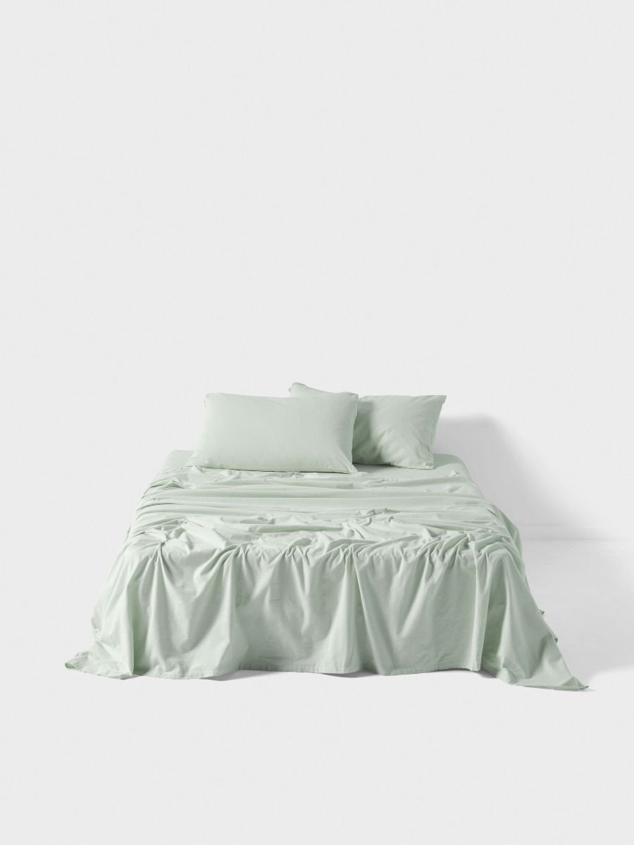 Flannelette Mist Plain-Dyed Sheet Set