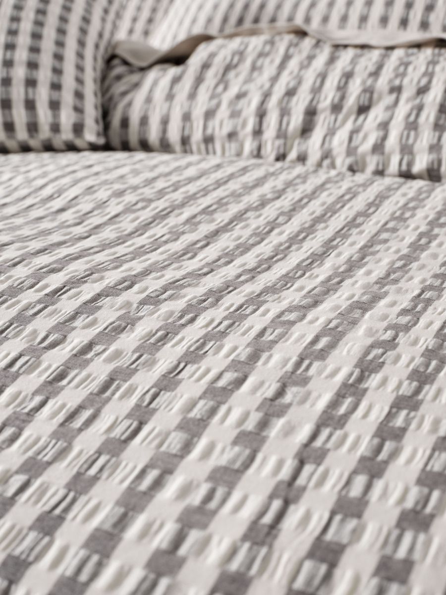 Ferrara Quilt Cover Set Charcoal