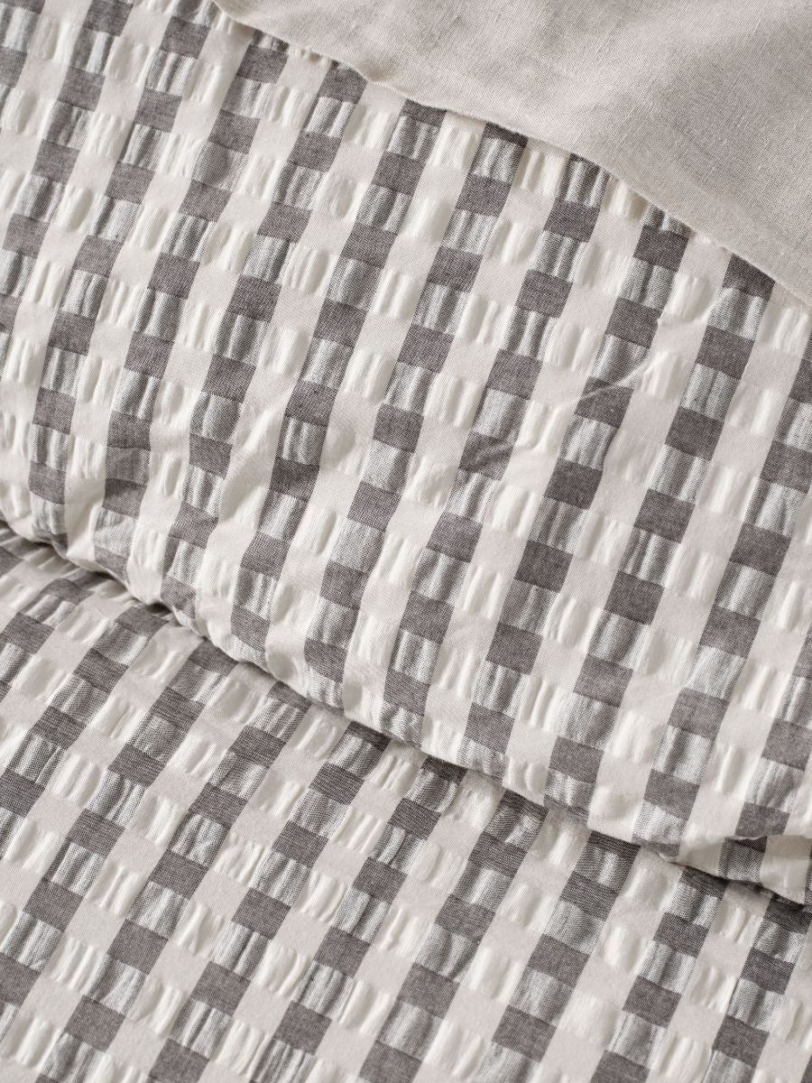 Ferrara Quilt Cover Set Charcoal