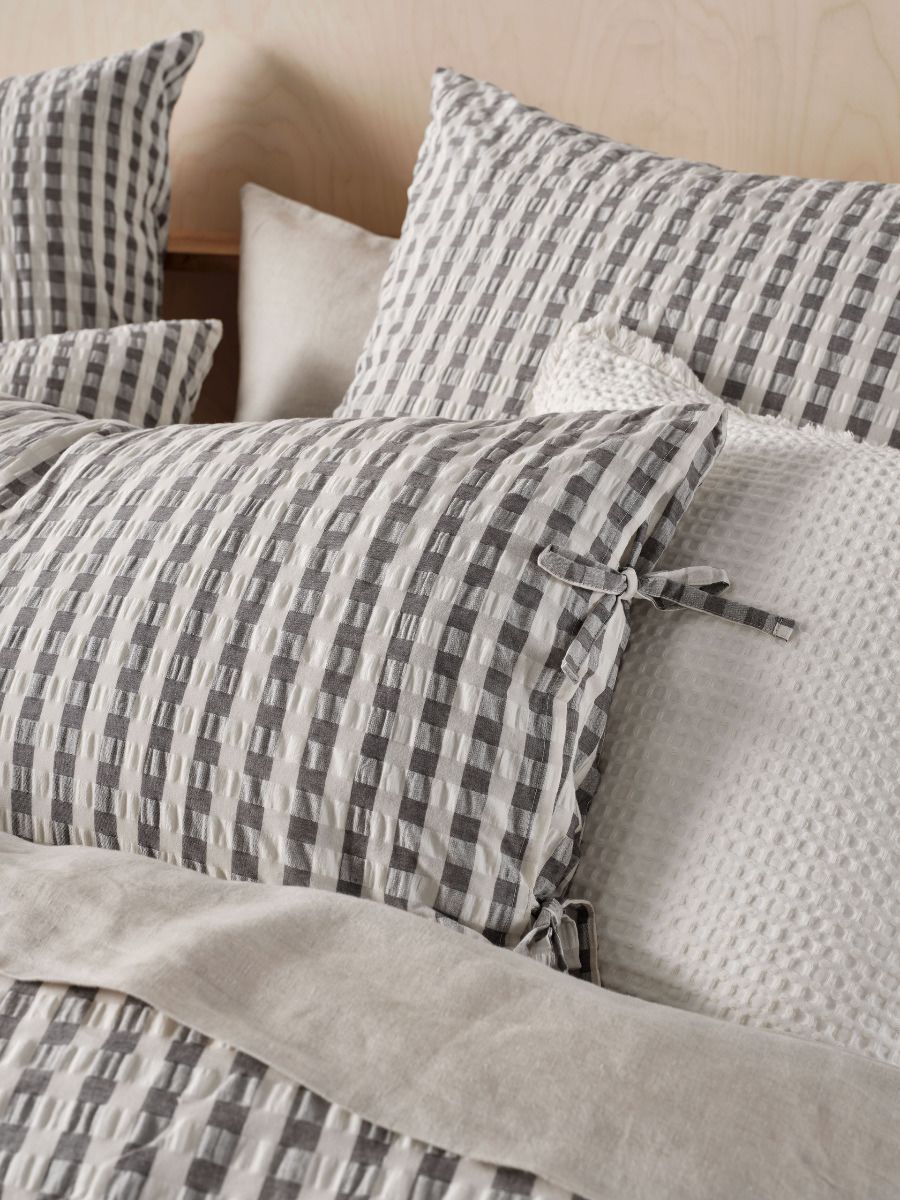 Ferrara Quilt Cover Set Charcoal