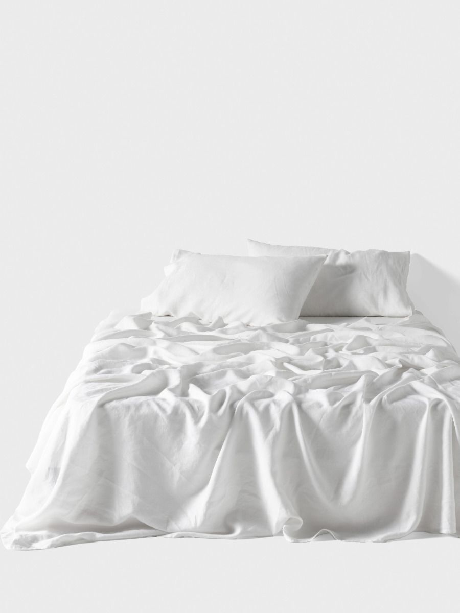 Nimes White Sheet Set -King