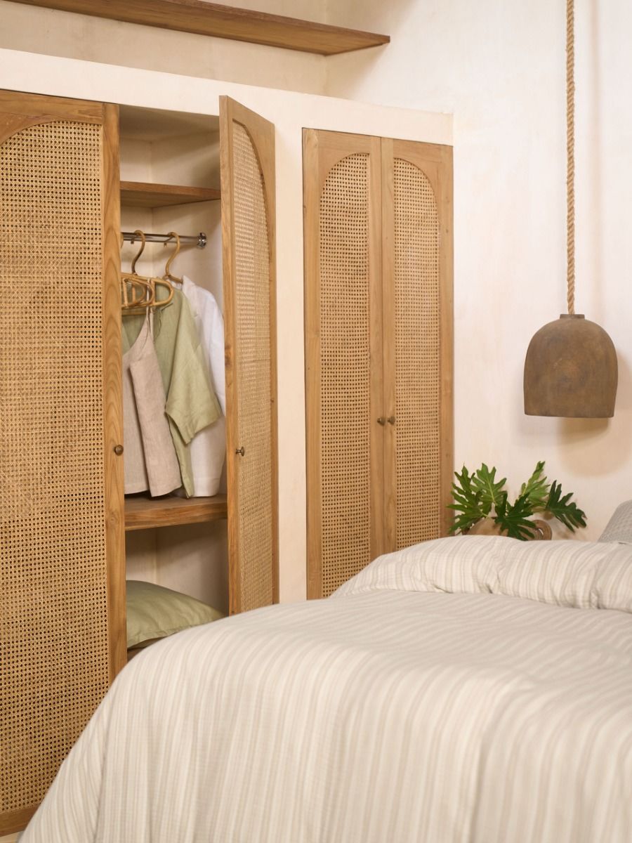 SALE - Majorca Quilt Cover Set Natural Double