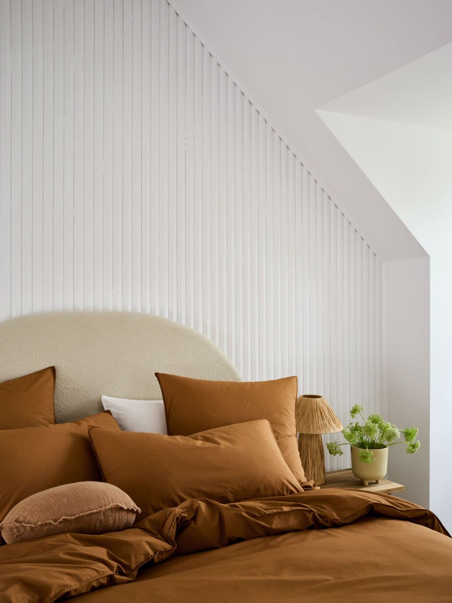 Terra Organic Quilt Cover Set Cinnamon Double