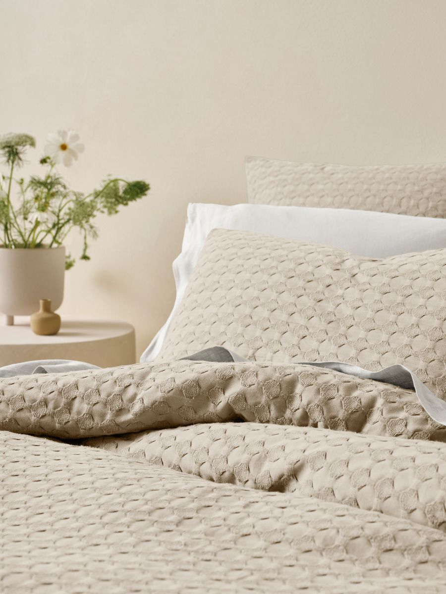 Vista Quilt Cover Set Pebble