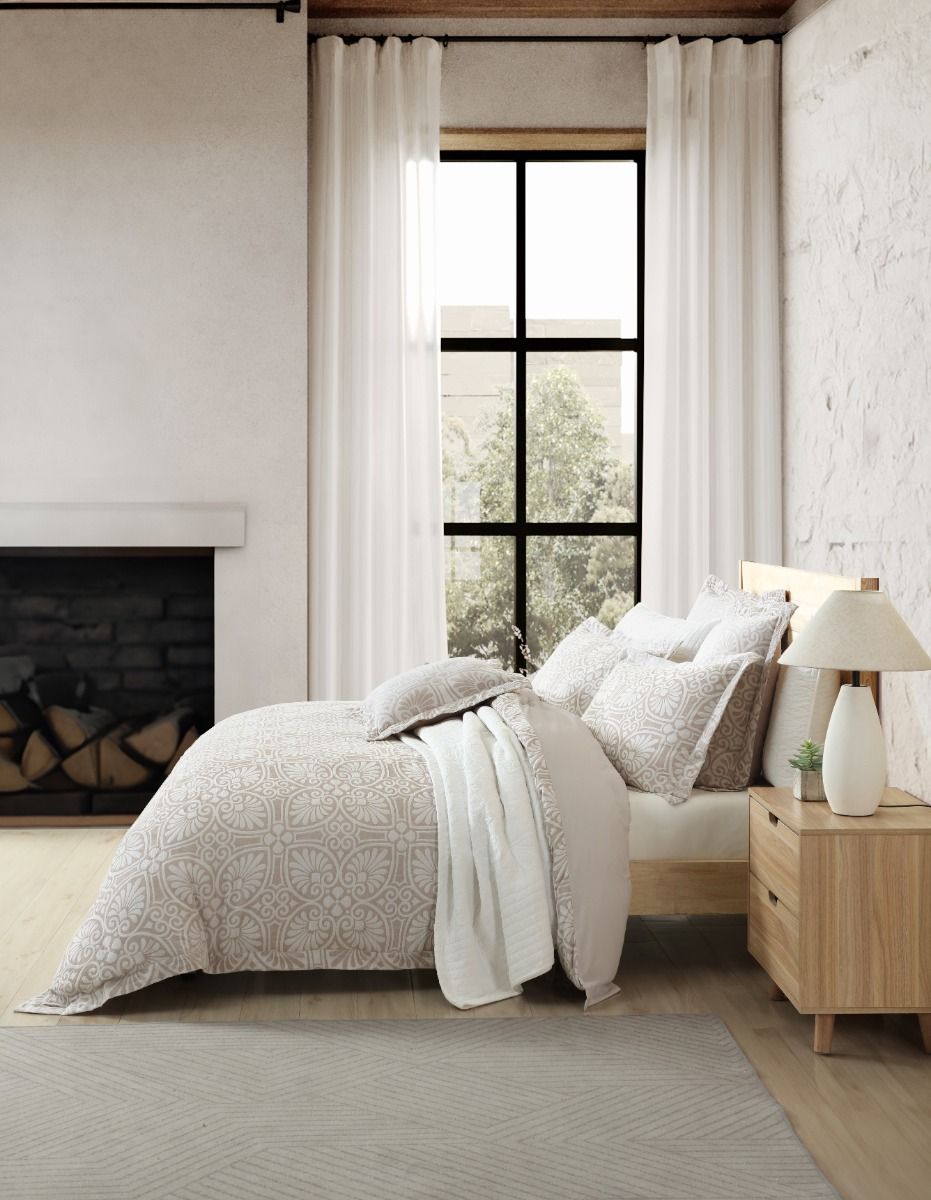 Dakota Quilt Cover Set Stone