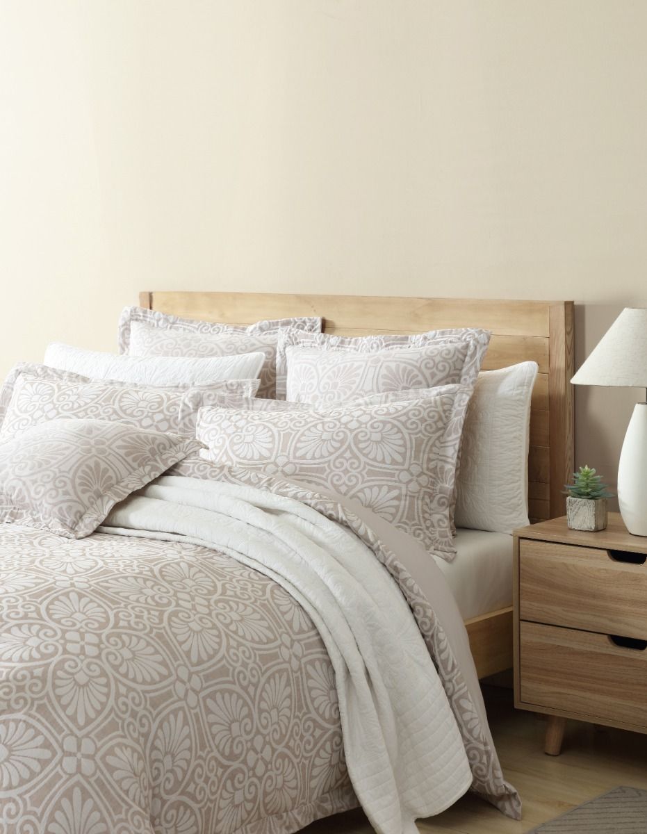Dakota Quilt Cover Set Stone