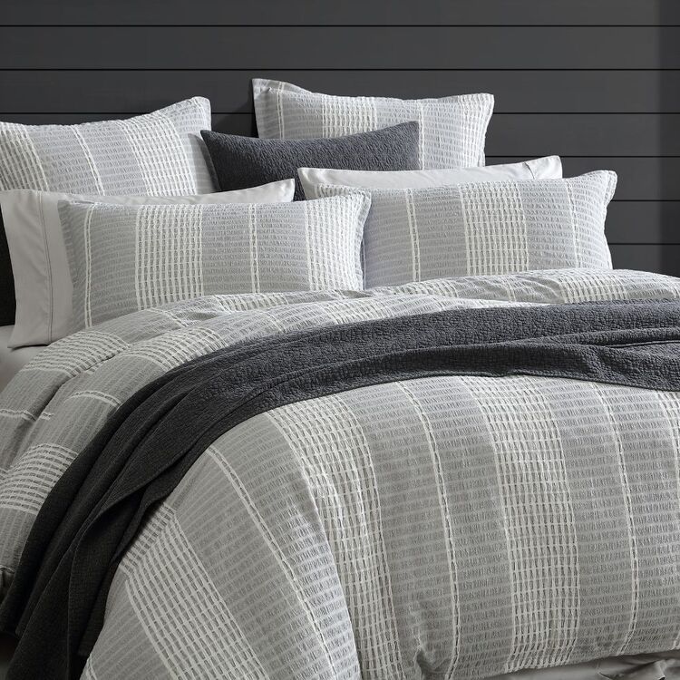 Hurley Quilt Cover Set Charcoal