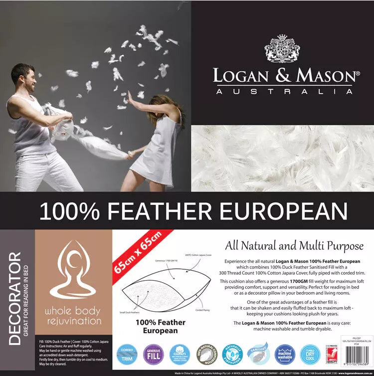 L&M Euro pillow 100% feather