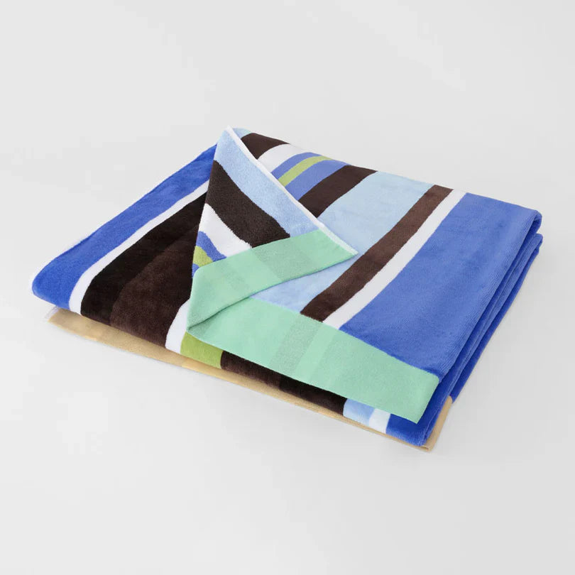 Sunside Blue Beach Towel
