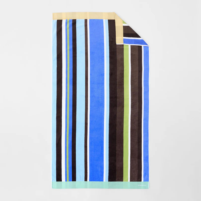 Sunside Blue Beach Towel