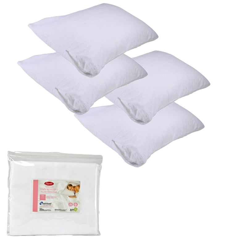 Stain resistant Pillow protector -4 Pack