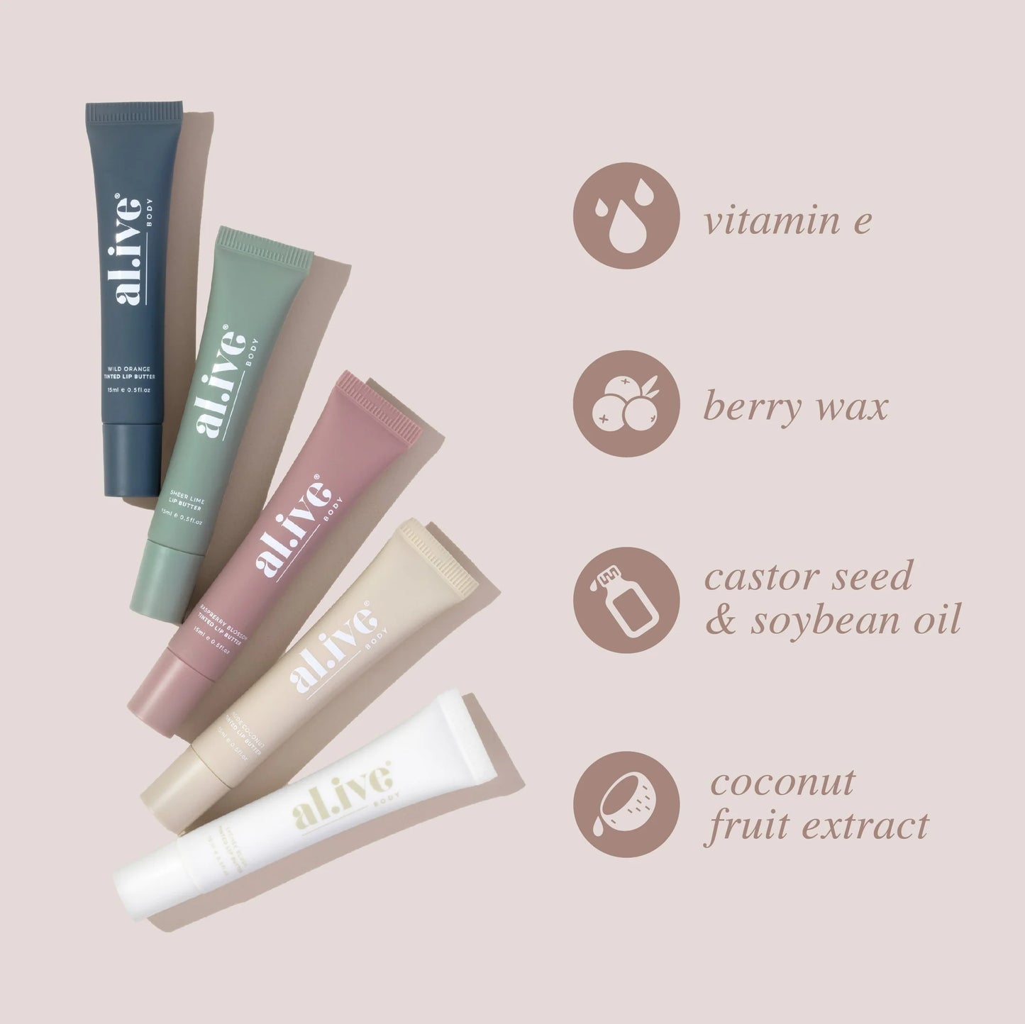 Al.ive Tinted lip butter Nude Coconut