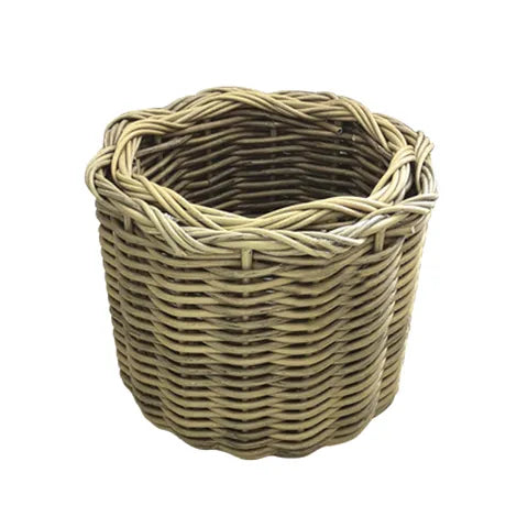 Twist Top PE Rattan Baskets (Sml & Lge Ava)