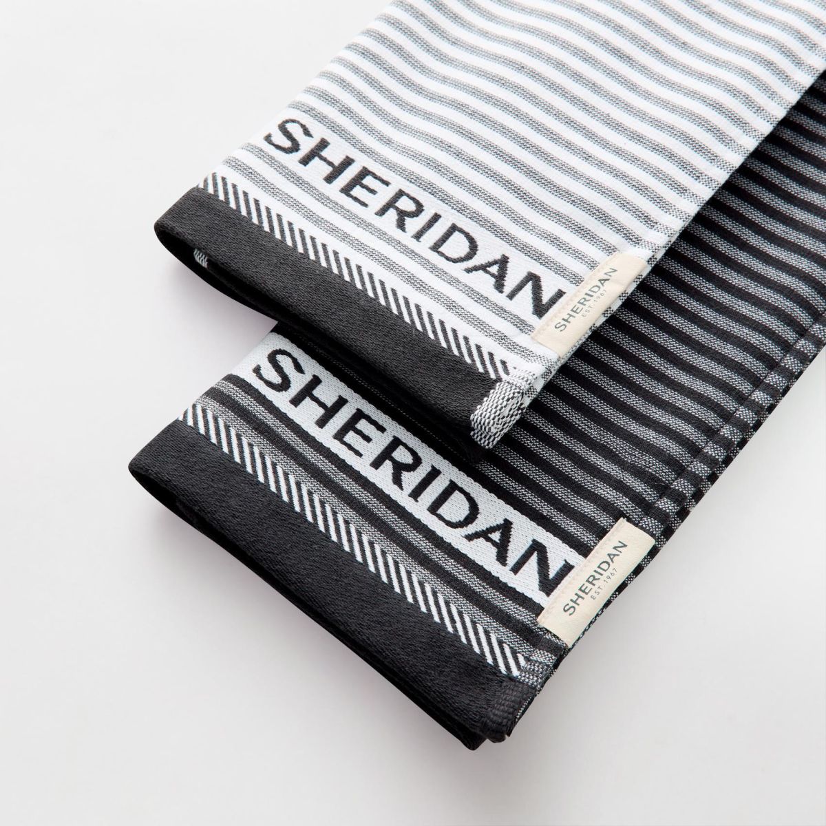 Sheridan Vita Tea Towel Two Pack Carbon