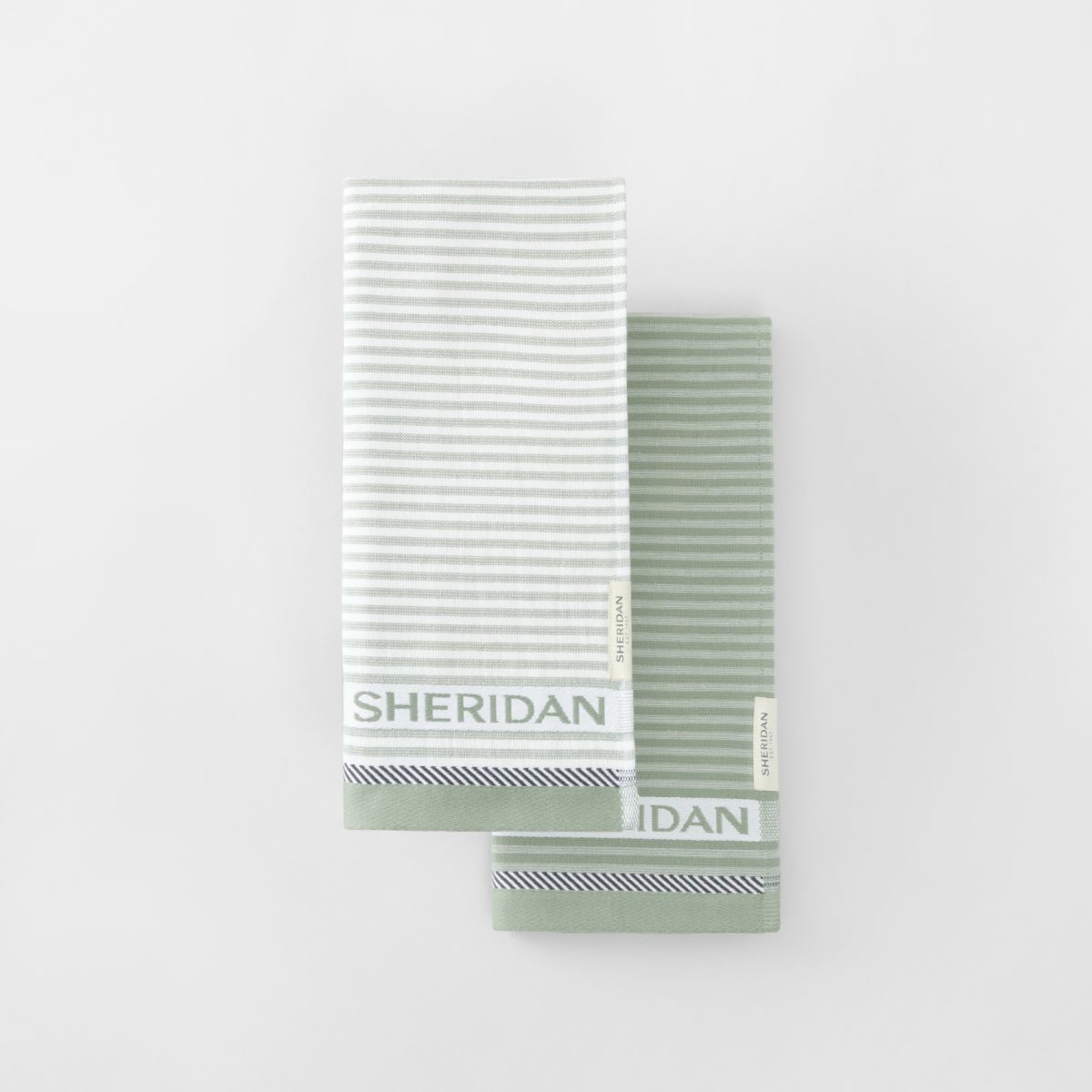 Sheridan Vita Tea Towel Two Pack Sage