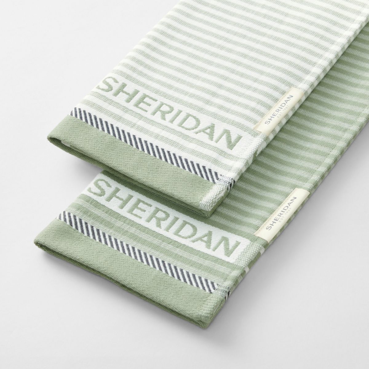 Sheridan Vita Tea Towel Two Pack Sage
