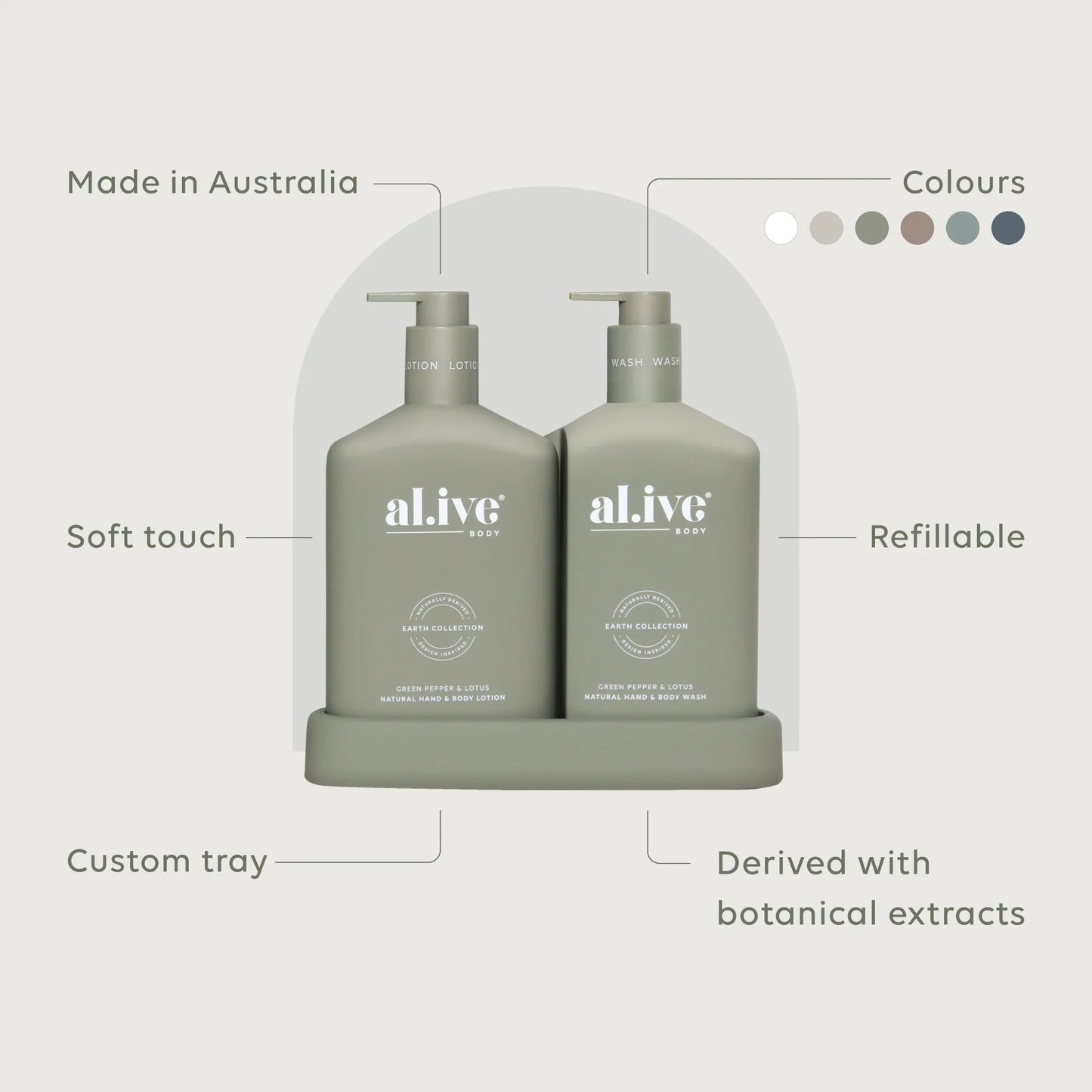al.ive Wash & Lotion Duo - Green Pepper & Lotus