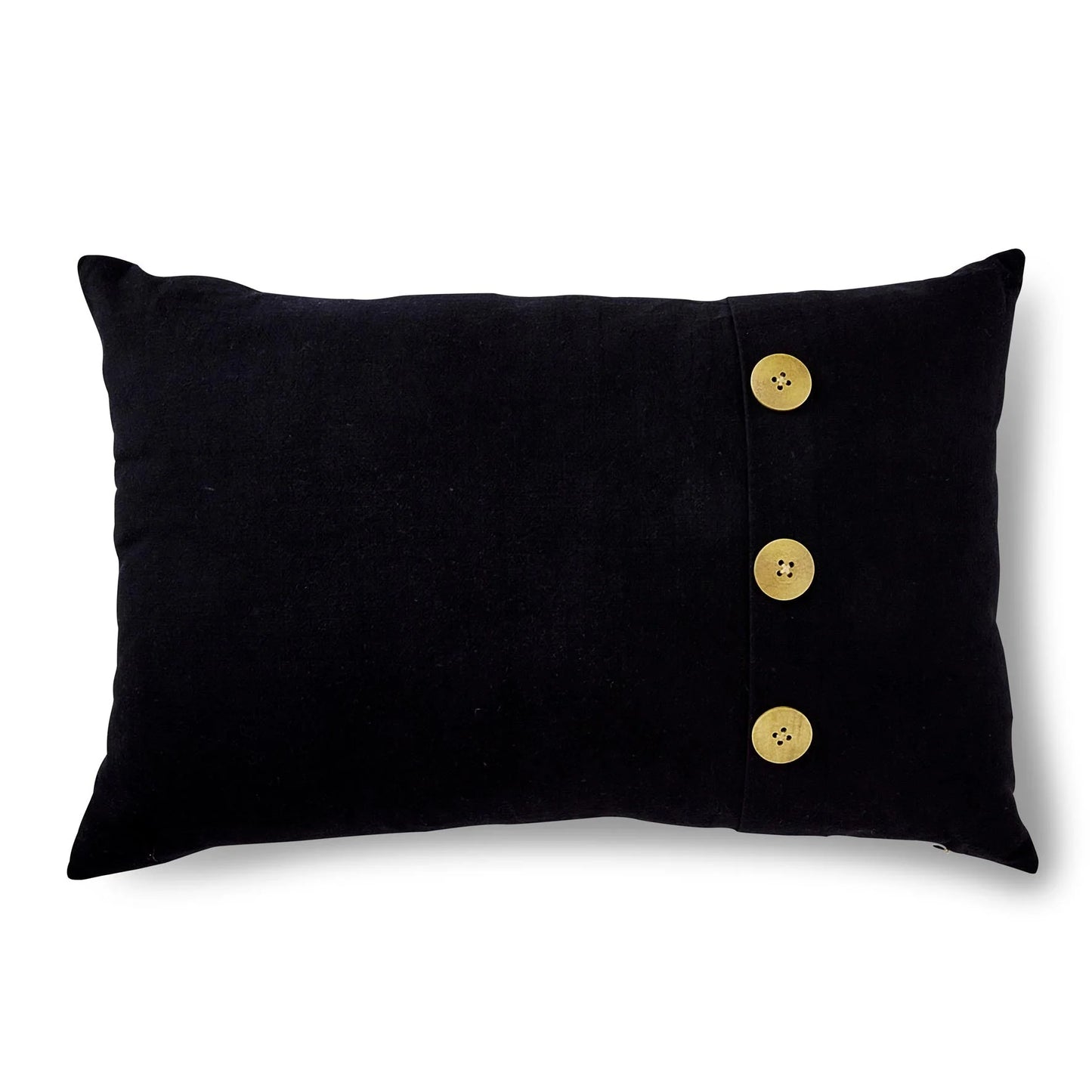 Bailey Button Cushion Black 40x60cm