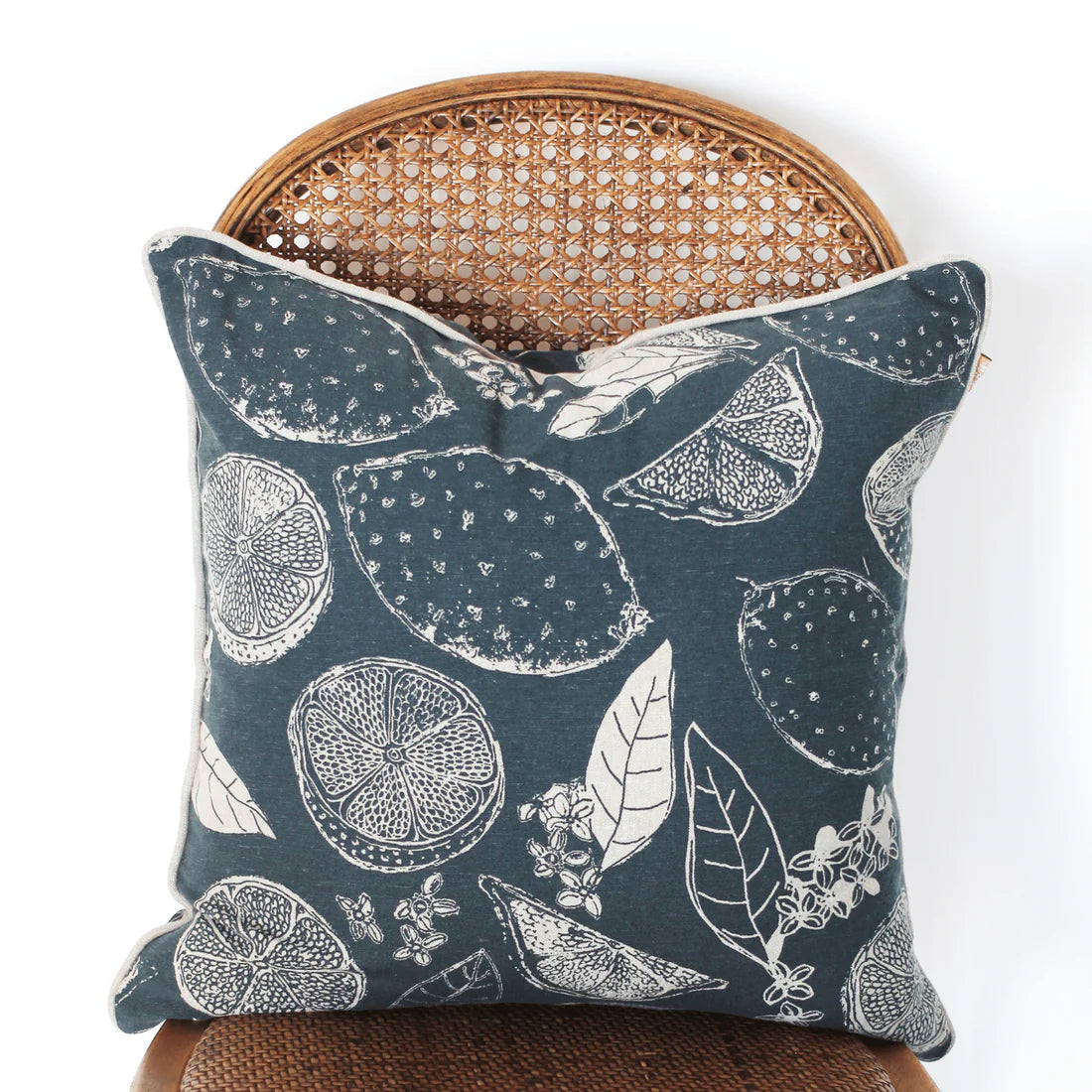 Lemon Marmalade Cushion Dark Slate 45x45