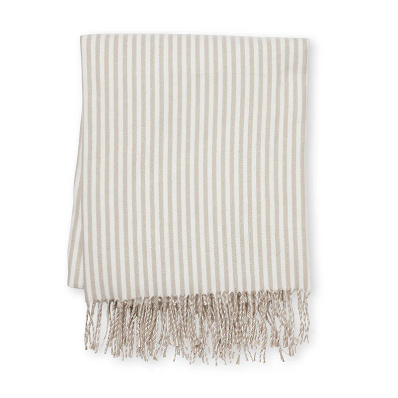 Sunday Throw Grey Stripe