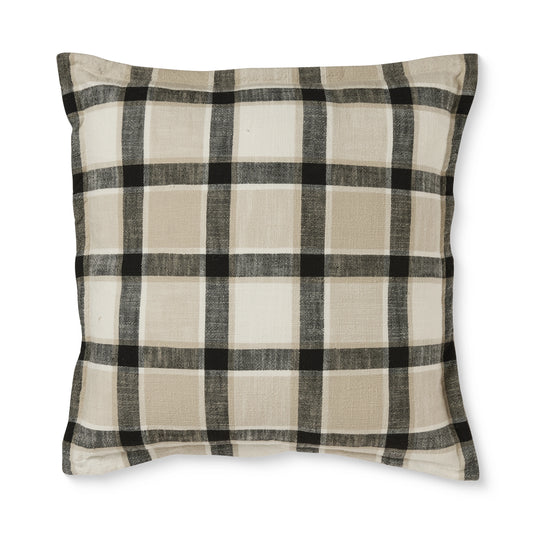 Keaton Black Slub Cushion