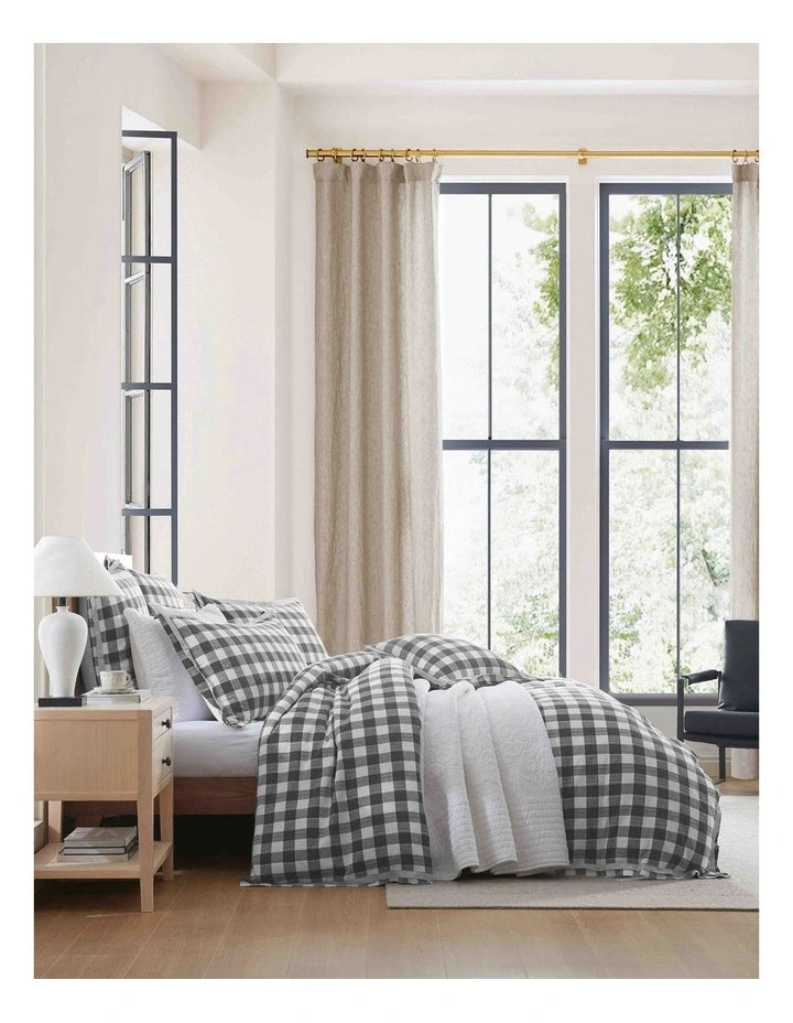 Waverley Charcoal Quilt Cover Set