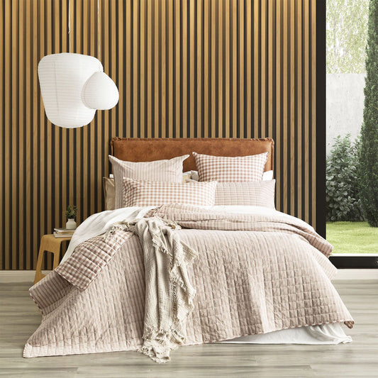 Alison Yarn Dyed Cotton Reversible Quilted Coverlet Set