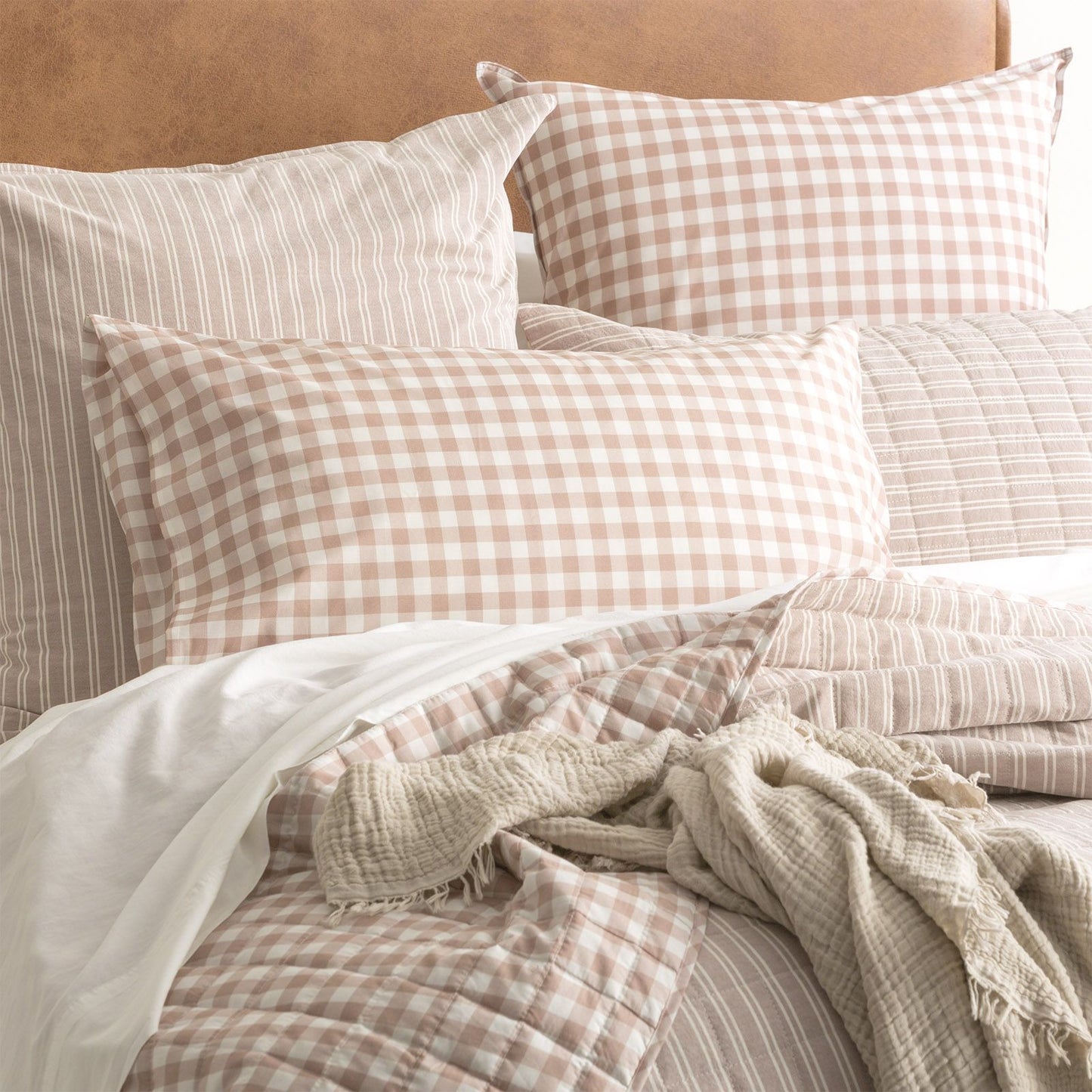 Alison Yarn Dyed Cotton Reversible Quilted Coverlet Set